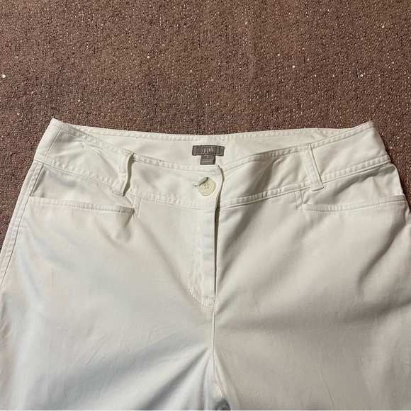 J Jill Woman's Strech Cotton Blend Pants Straight Leg Lightweight White Size 8 - Picture 5 of 12